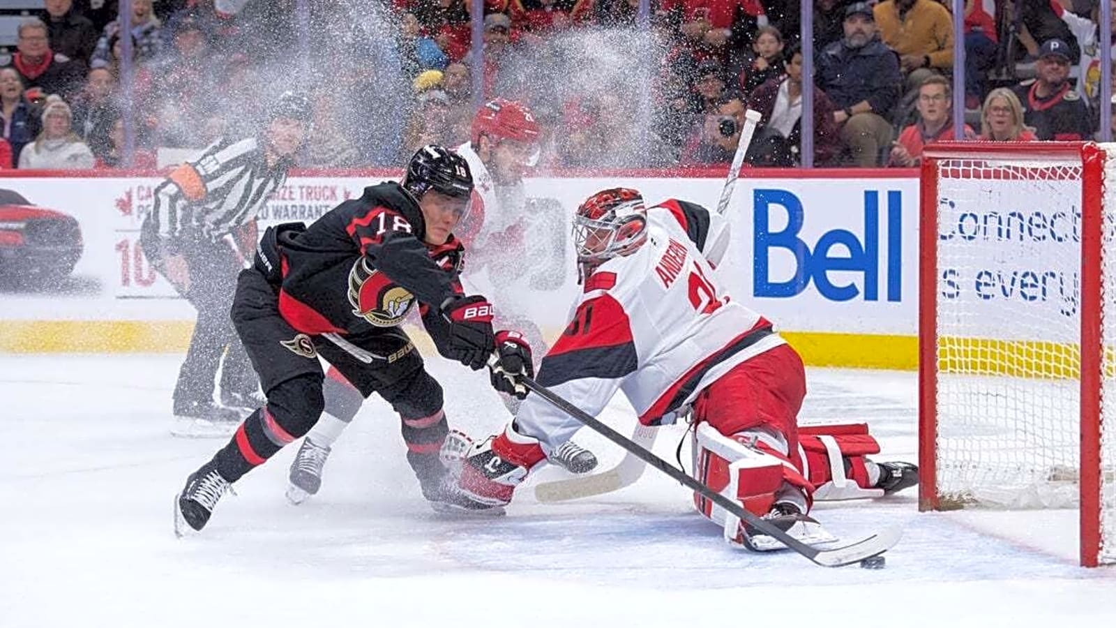 Senators regain playoff spot, deny Canes division title