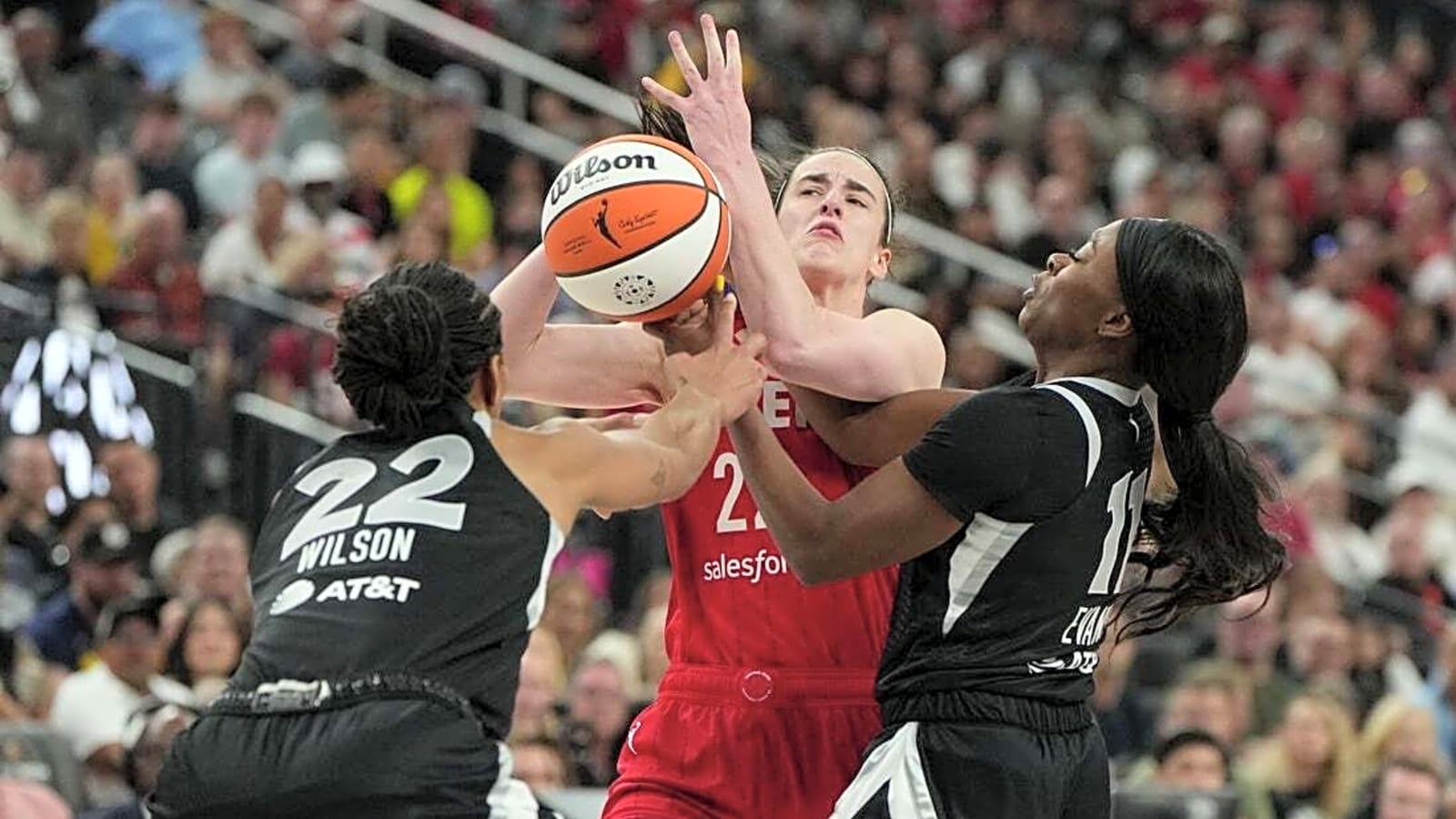 A’ja Wilson sparks Aces past Caitlin Clark, Fever