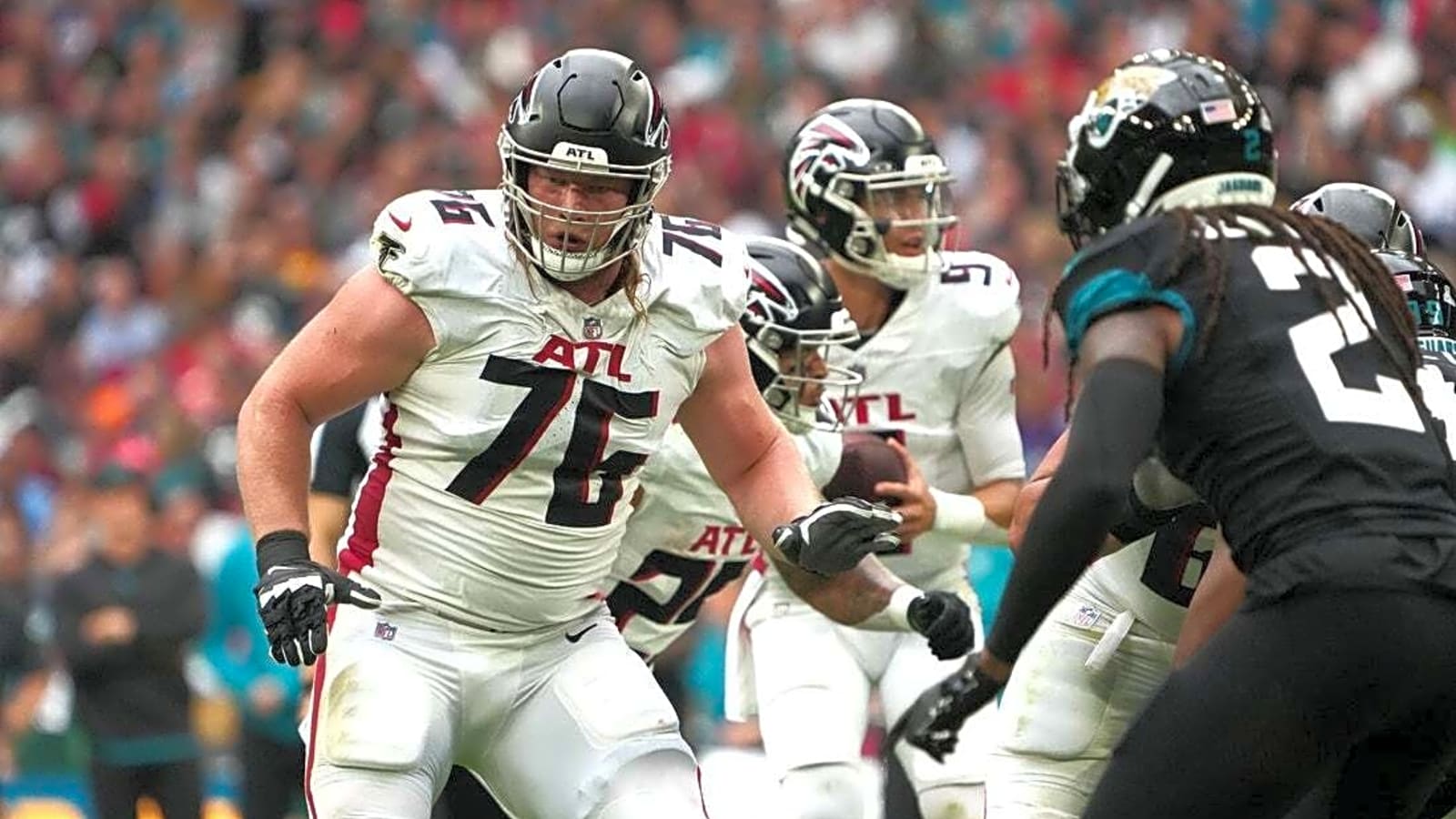 Falcons finalize two-year extension with RT Kaleb McGary