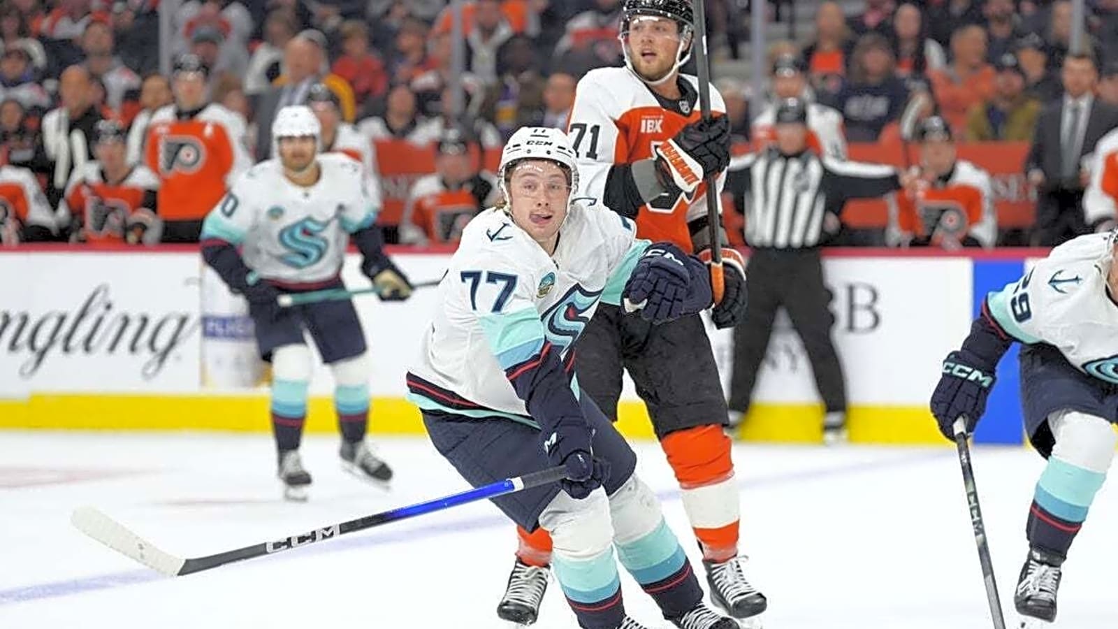 Kraken&#39;s Berkly Catton, after fast start in debut, takes crack at Caps