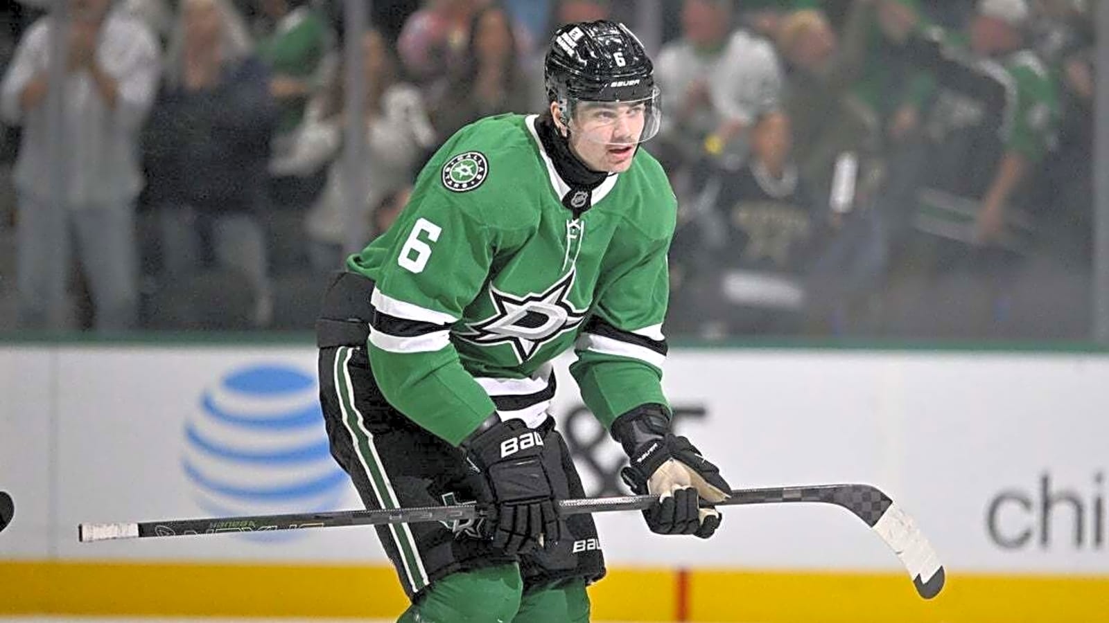 Stars D Lian Bichsel injured vs. Senators