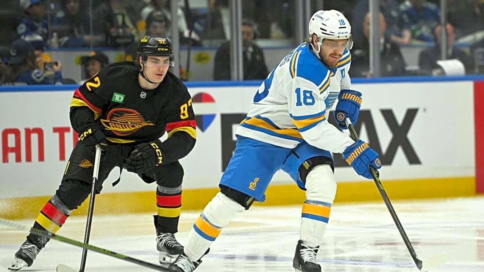 Pavel Buchnevich, Blues stifle Canucks for road win