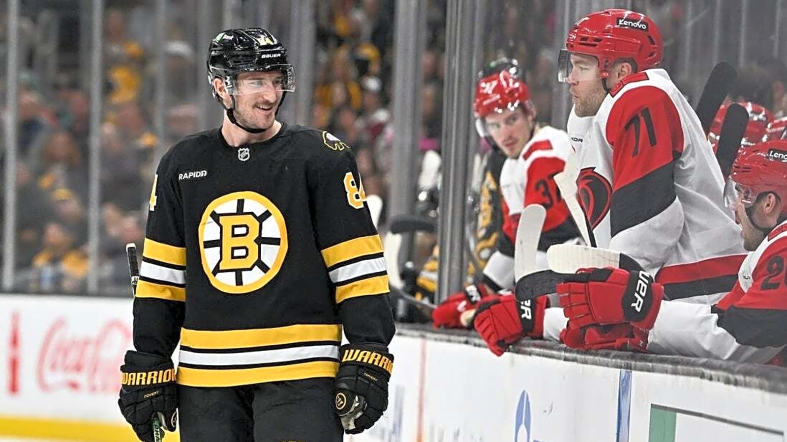 Bruins put home winning streak on line against 'Canes