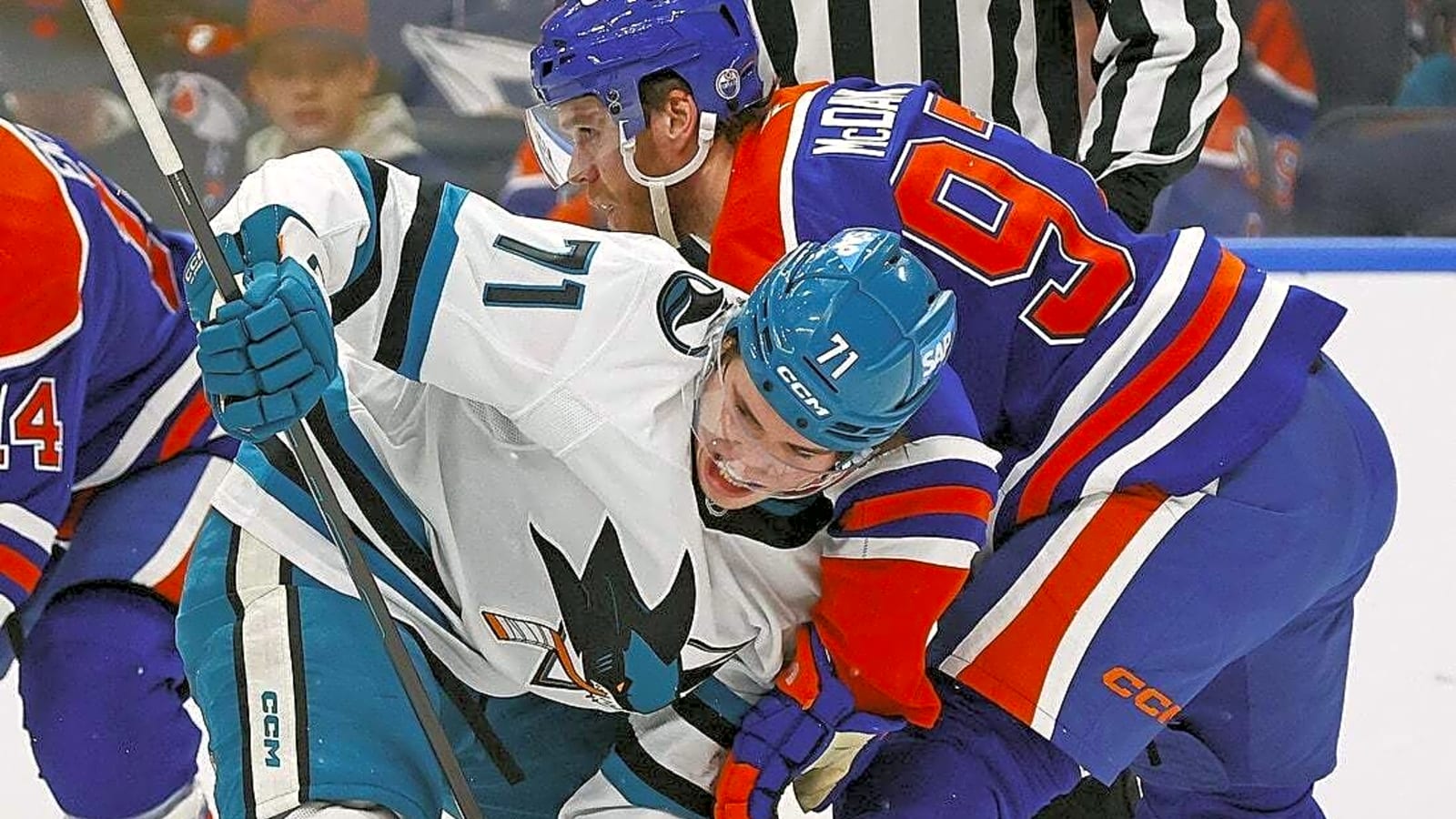 Star Canadians clash as Oilers face Sharks