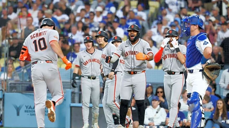 Casey Schmitt&#39;s first grand slam lifts Giants past Dodgers