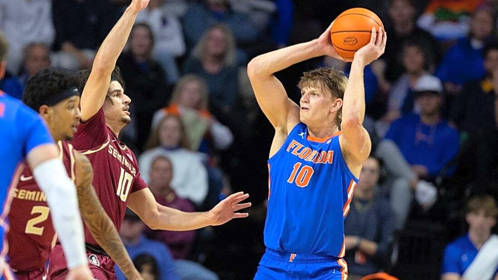 Thomas Haugh’s double-double lifts No. 10 Florida past rival Florida State