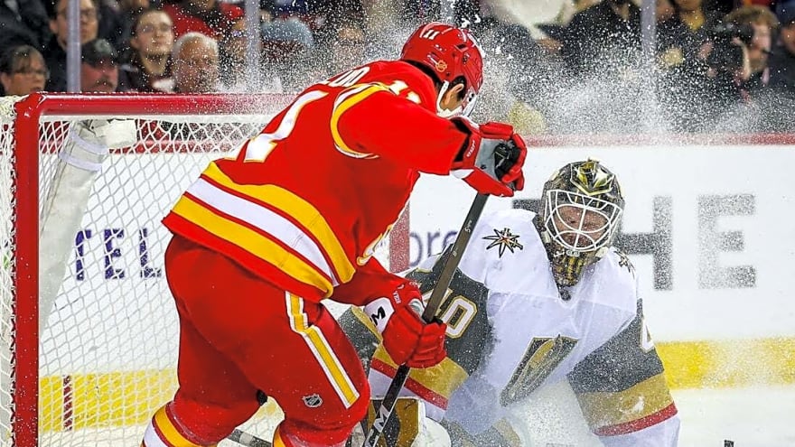 Flames score early, often to double-up Golden Knights