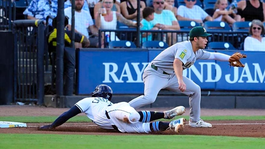 10th-inning sacrifice fly lifts Athletics over Rays