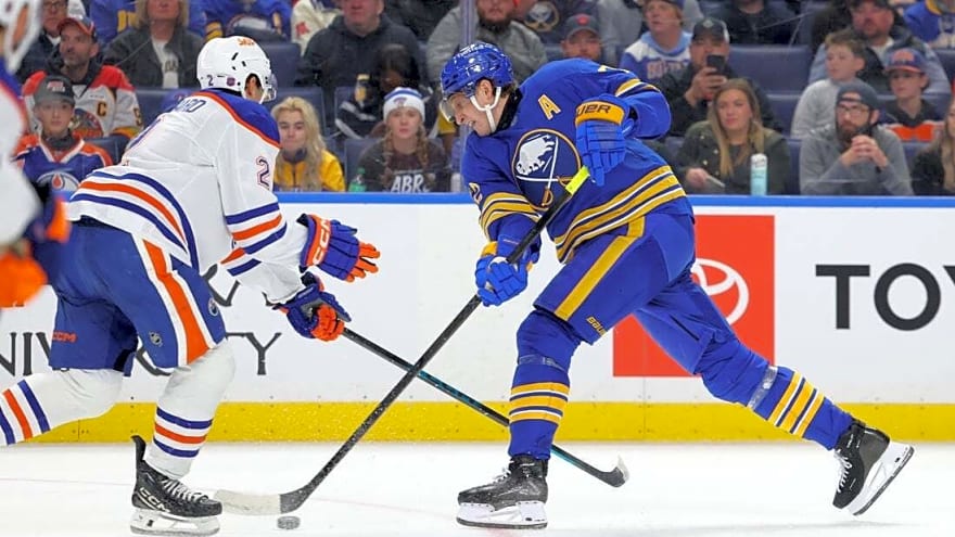 Noah Ostlund nets a pair to help Sabres thump Oilers