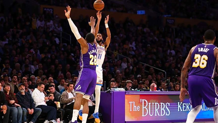 With each team missing top scorer, Thunder push past Lakers