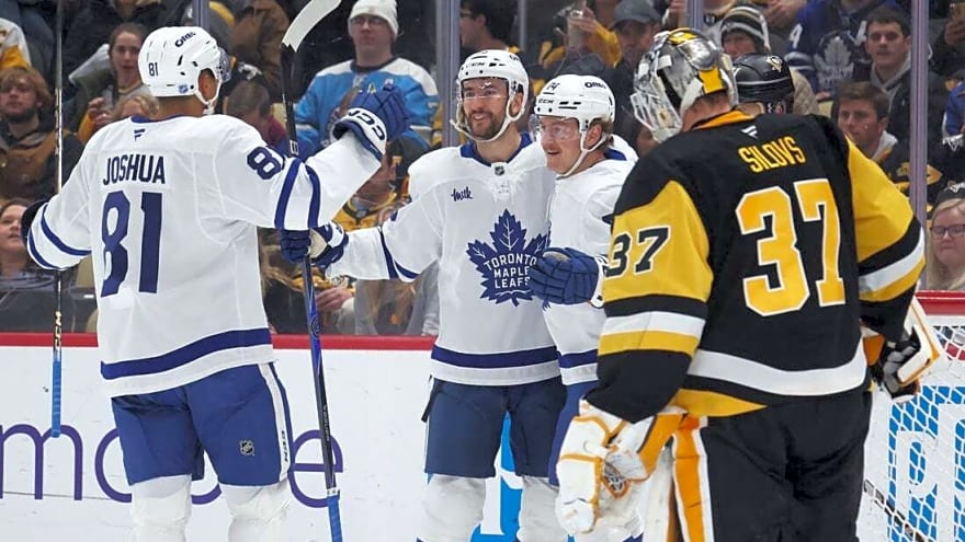 Maple Leafs erupt for 7 goals, sink Penguins