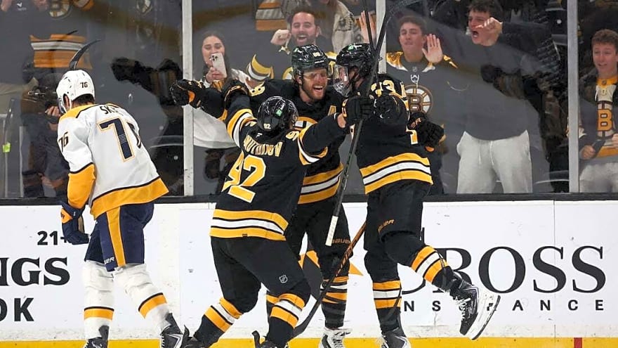 David Pastrnak lifts red-hot Bruins past Predators in OT