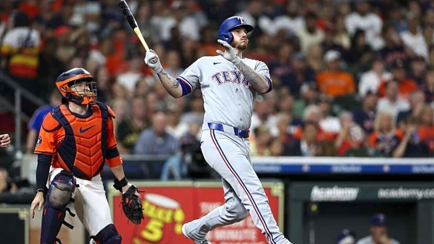 Adolis Garcia, Wyatt Langford homer to lead Rangers past Astros