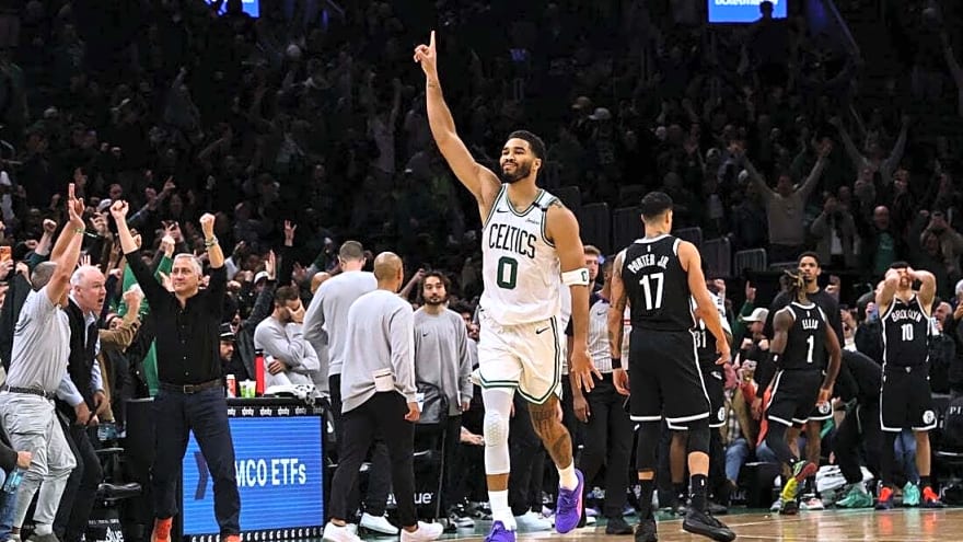 Jayson Tatum's buzzer-beating jumper lifts Celtics over Nets in OT