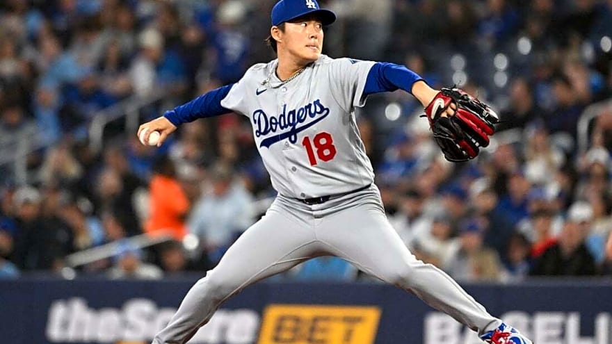 Dodgers' Yoshinobu Yamamoto deals in return to Toronto vs. Blue Jays
