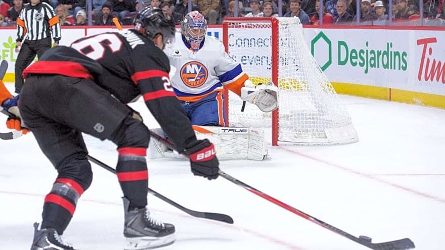 Shane Pinto lifts Senators past Islanders in shootout