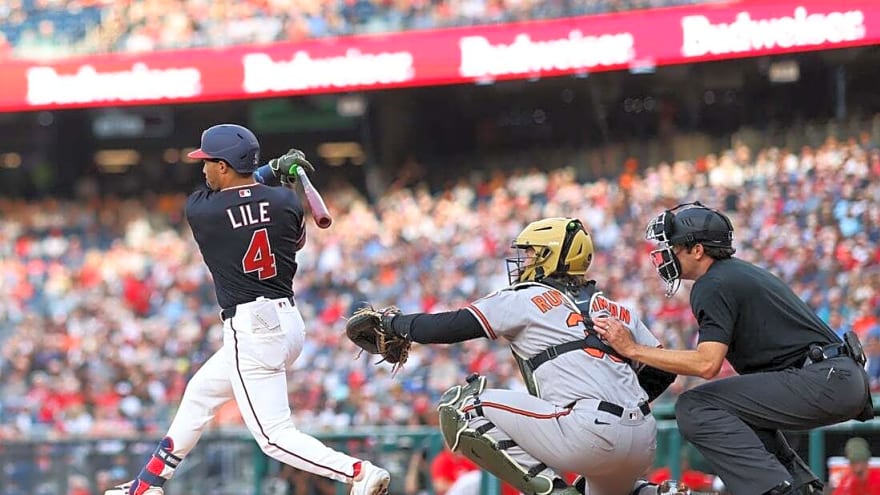 Daylen Lile's big night at plate boosts Nats over Orioles