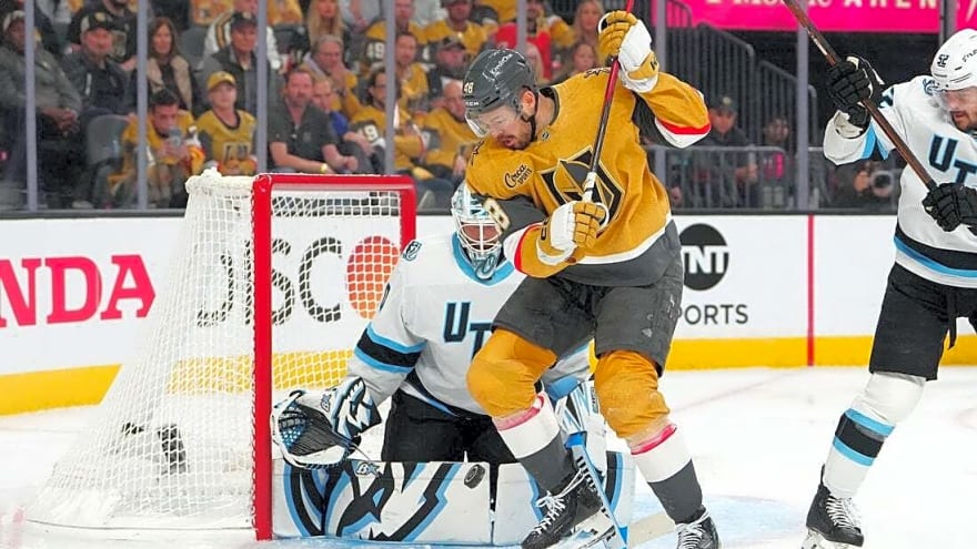 Short-handed, double-OT tally give Knights 3-2 edge on Mammoth