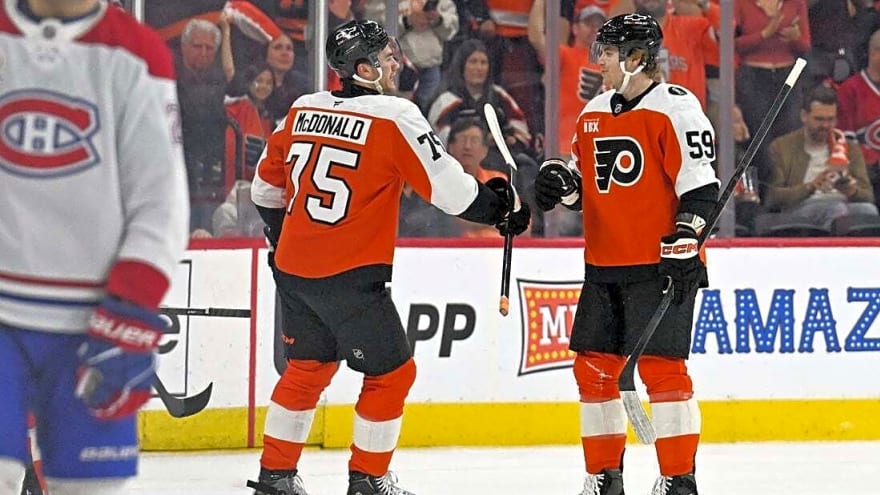 Flyers beat Canadiens for third staight win before playoff opener