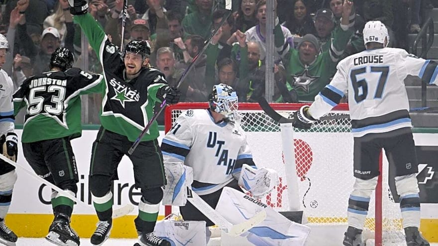 Wyatt Johnston&#39;s power-play goal guides Stars past Mammoth