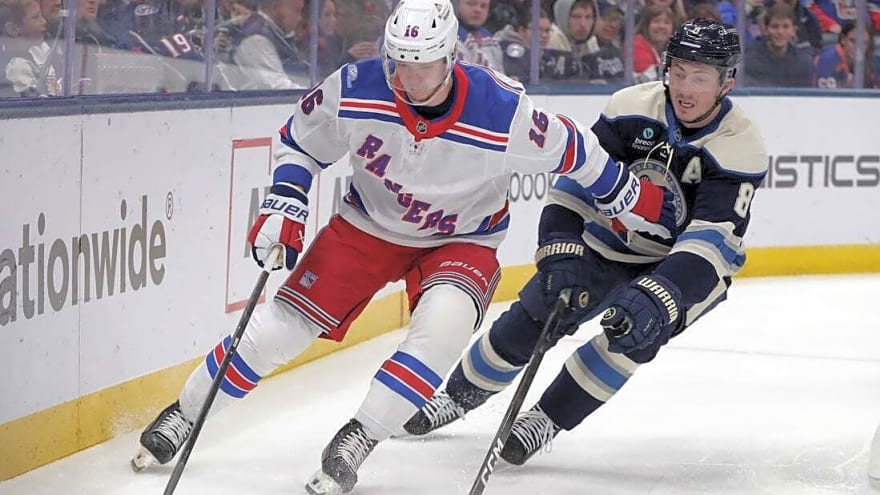 Kent Johnson tallies in OT as Blue Jackets blank Rangers