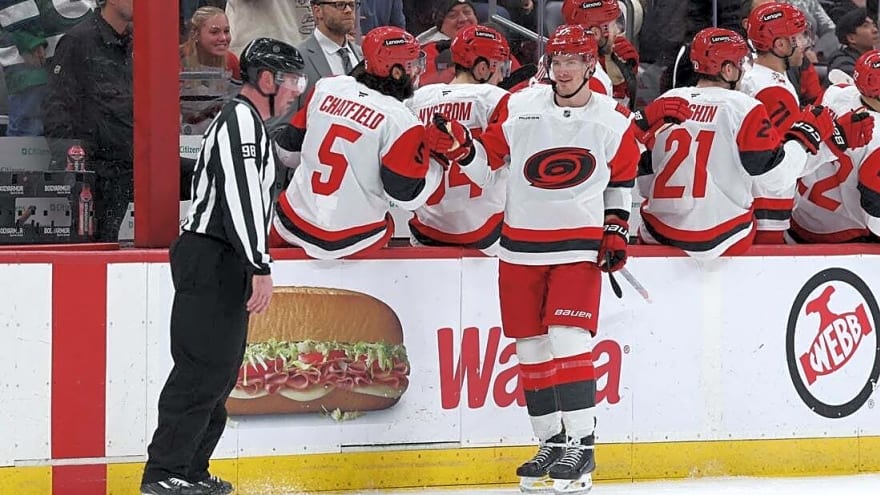 Andrei Svechnikov's hat trick carries Hurricanes past Devils