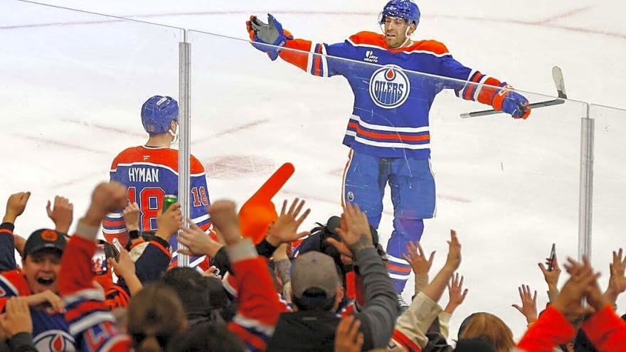 After scoring 3 in 3rd, Oilers cap rally with OT goal to stun Sharks