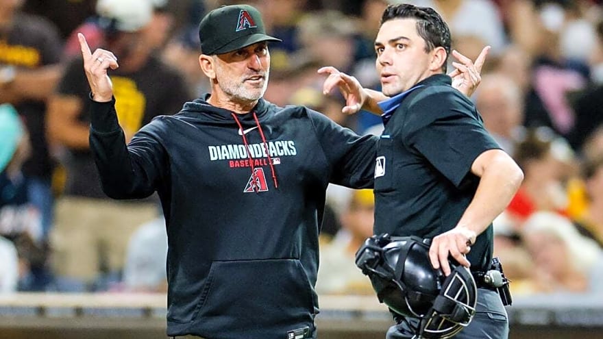 D-backs manager Torey Lovullo ejected for arguing balk call