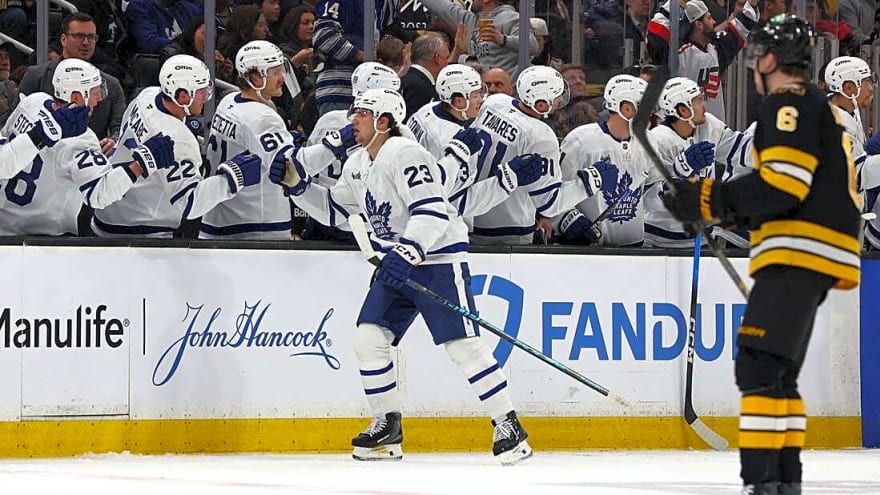 Maple Leafs collect rare win as Matthew Knies strikes twice vs. Bruins