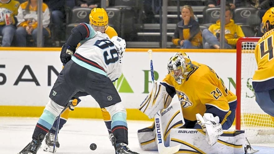 Justus Annunen carries Preds past Kraken in surprise start