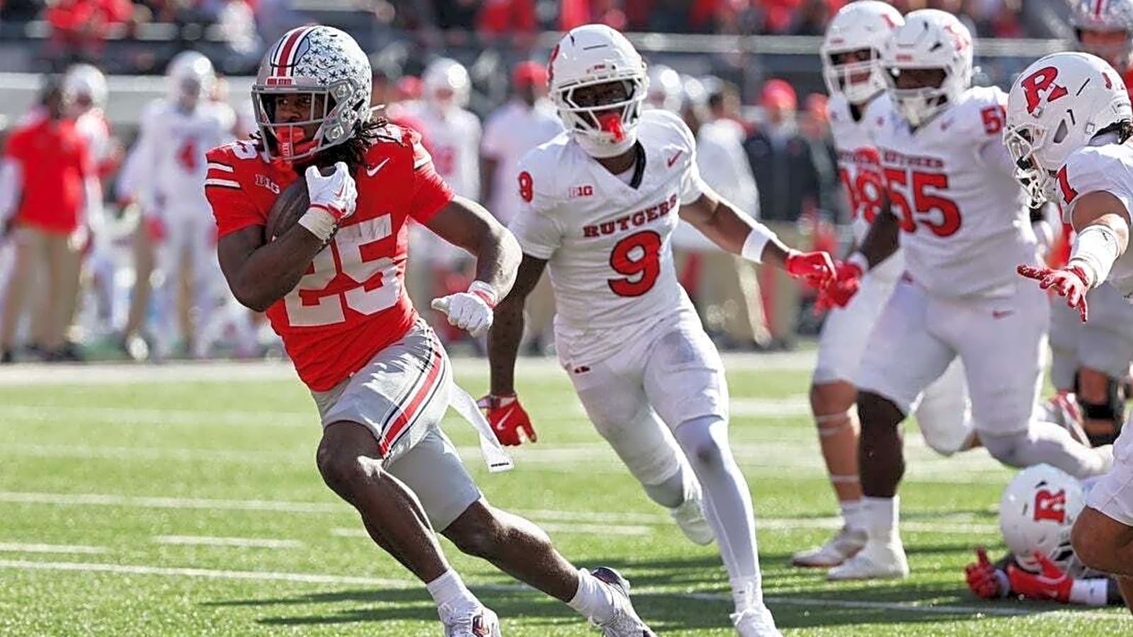 Depleted No. 1 Ohio State relies on its run game to blow past Rutgers