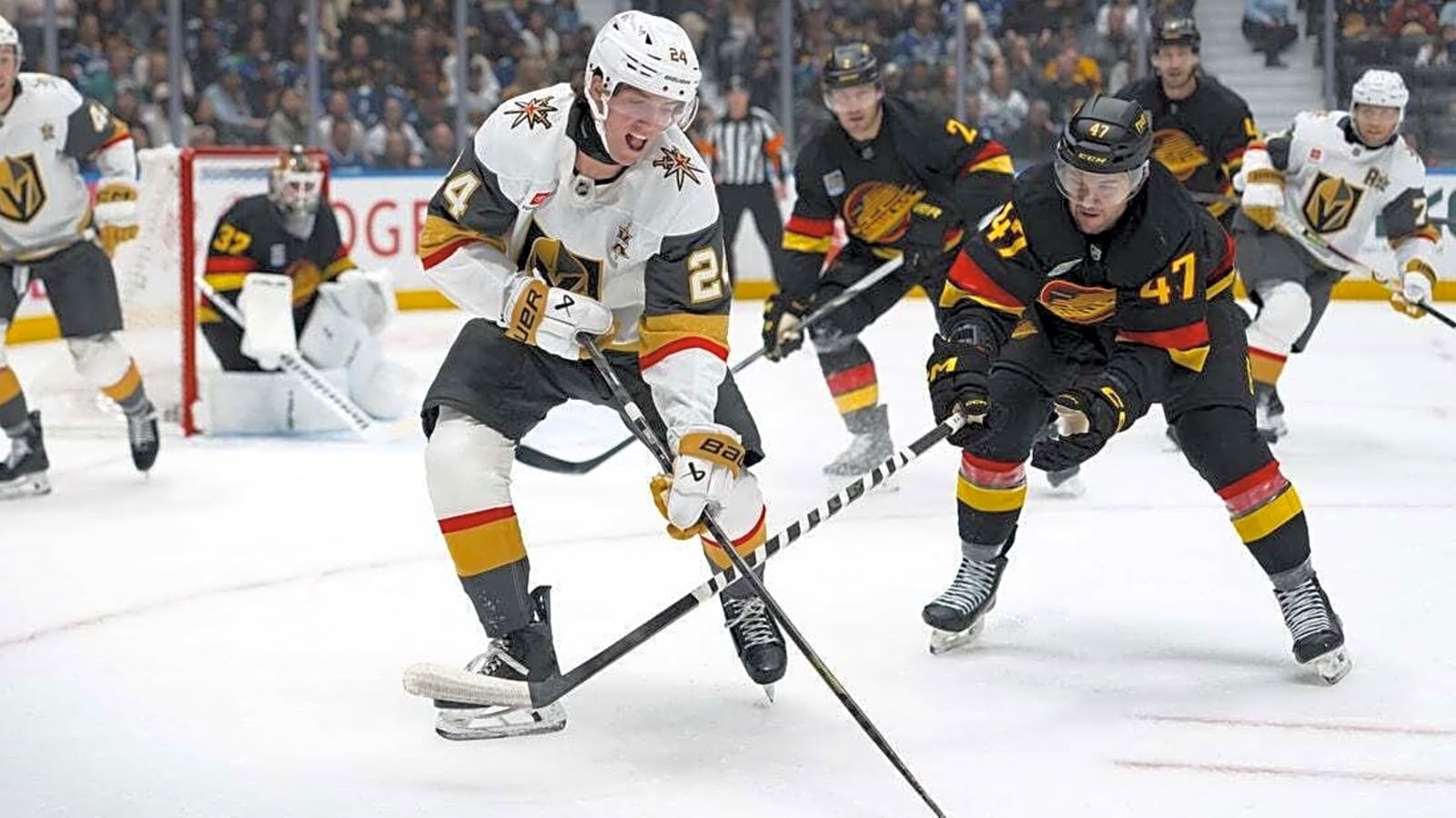 Golden Knights continue dominance of Canucks with 3-goal second period