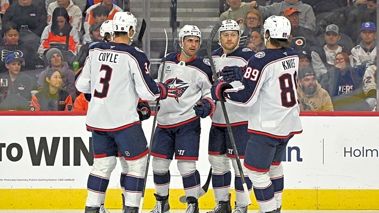 Kent Johnson scores 2nd goal in OT to lift Jackets over Flyers