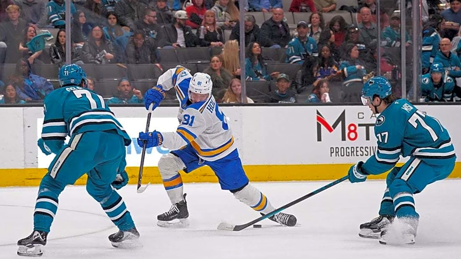 Blues slip past Sharks on Robert Thomas' OT goal