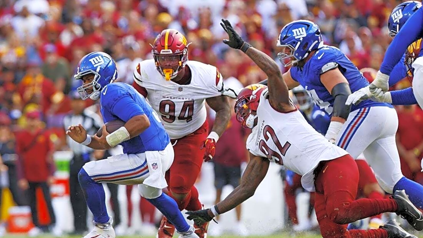Russell Wilson flat in opener; Giants noncommittal for Week 2