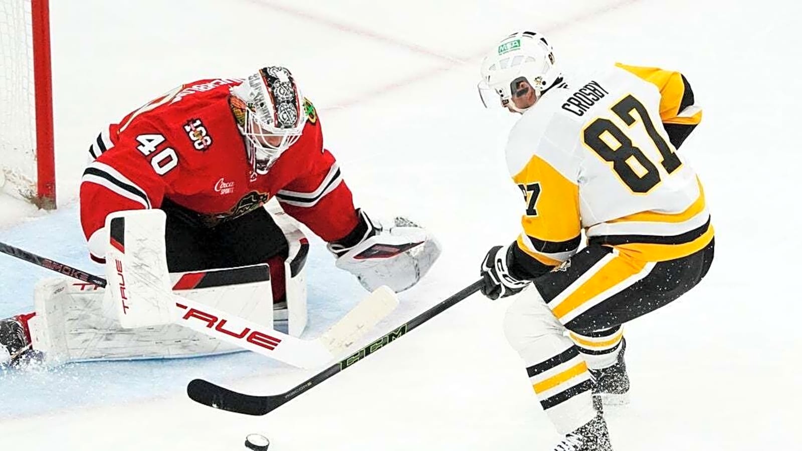 Justin Brazeau hat trick powers Penguins blitz of Blackhawks