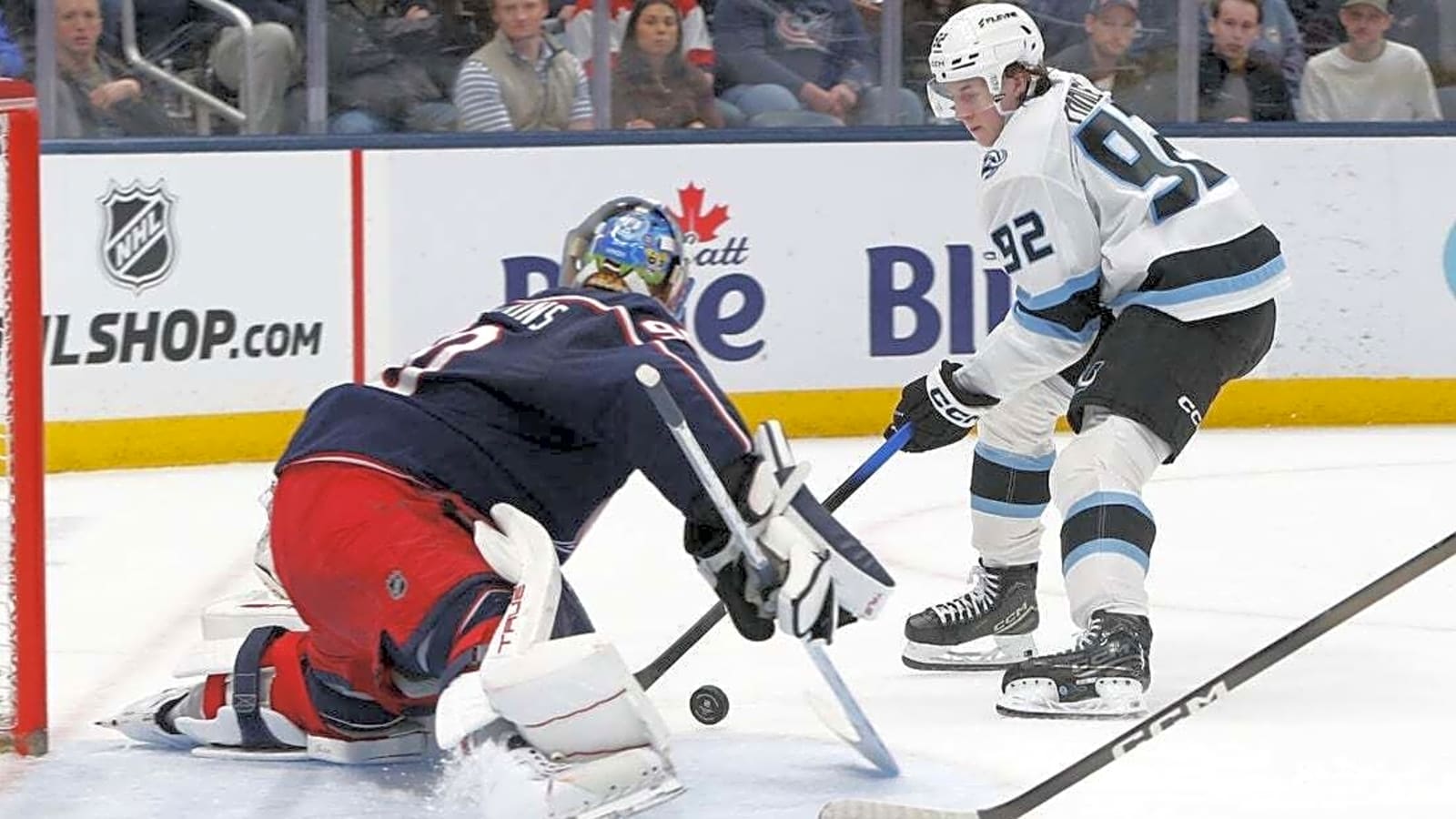 Cooley buries overtime winner to power Mammoth past Blue Jackets