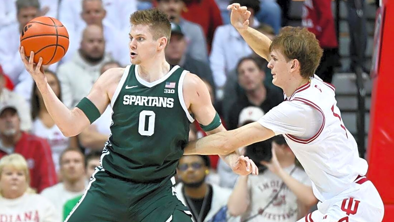 No. 13 Michigan State extends winning streak over sliding Indiana