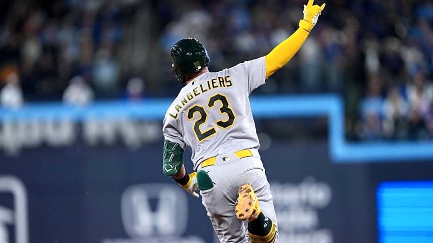 Shea Langeliers off to hot start, A's not, as series vs. Jays winds up