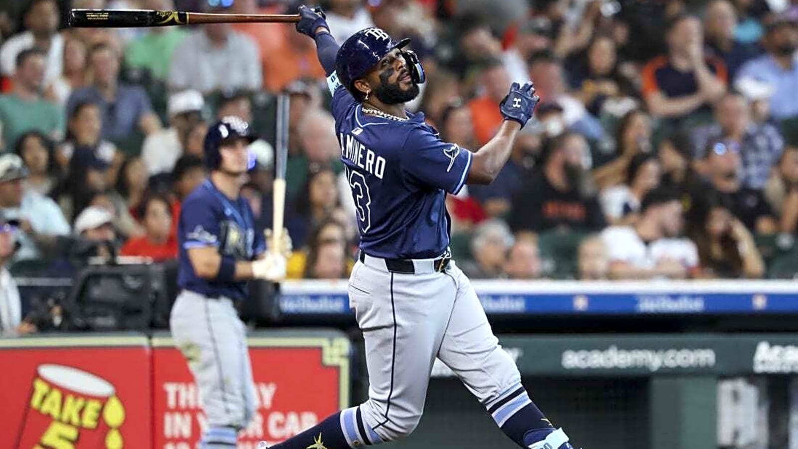 Junior Caminero homers twice, as Rays blowout Astros