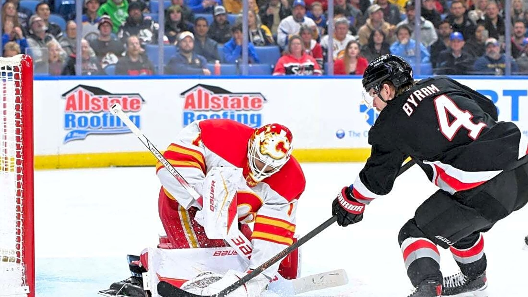 After giving up lead, Flames torch Sabres with 4-goal 3rd