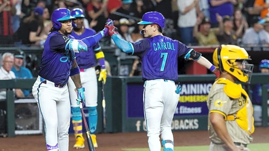 Homers guide D-backs past Padres in season-series opener
