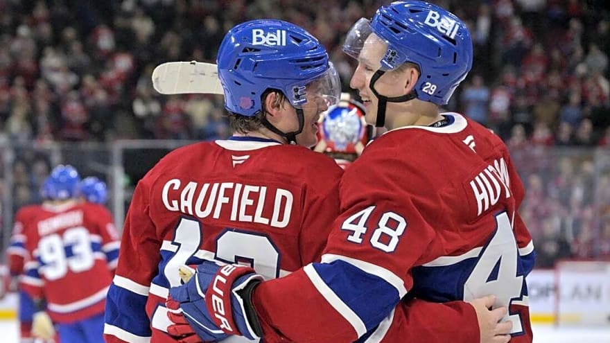 Cole Caufield’s 2nd goal seals overtime thriller for Canadiens against Kraken