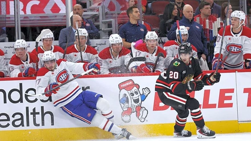 Jake Evans tallies twice, adds assist as Canadiens topple Blackhawks