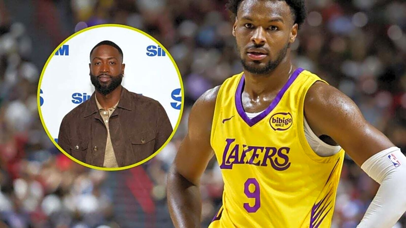 Dwyane Wade raves about Bronny James performances and the moment that struck him, ‘his bag is…’