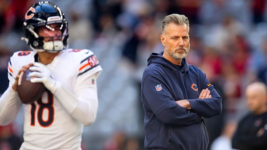 Matt Eberflus breaks silence on report Caleb Williams watched film on his own with Bears