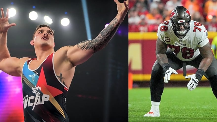 Wyatt Hendrickson calls out Tristan Wirfs for heavyweight match at Real American Freestyle
