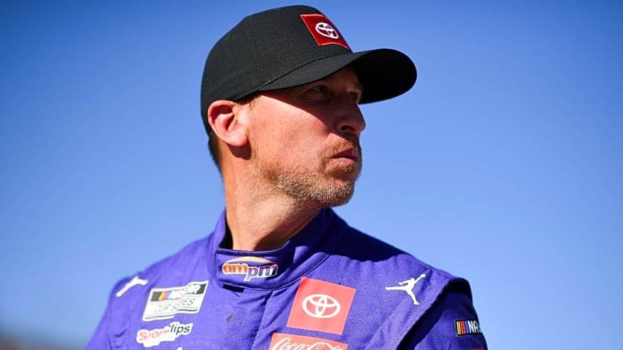 Dale Earnhardt Jr. reacts to Denny Hamlin emotional 60th NASCAR Cup win at Las Vegas