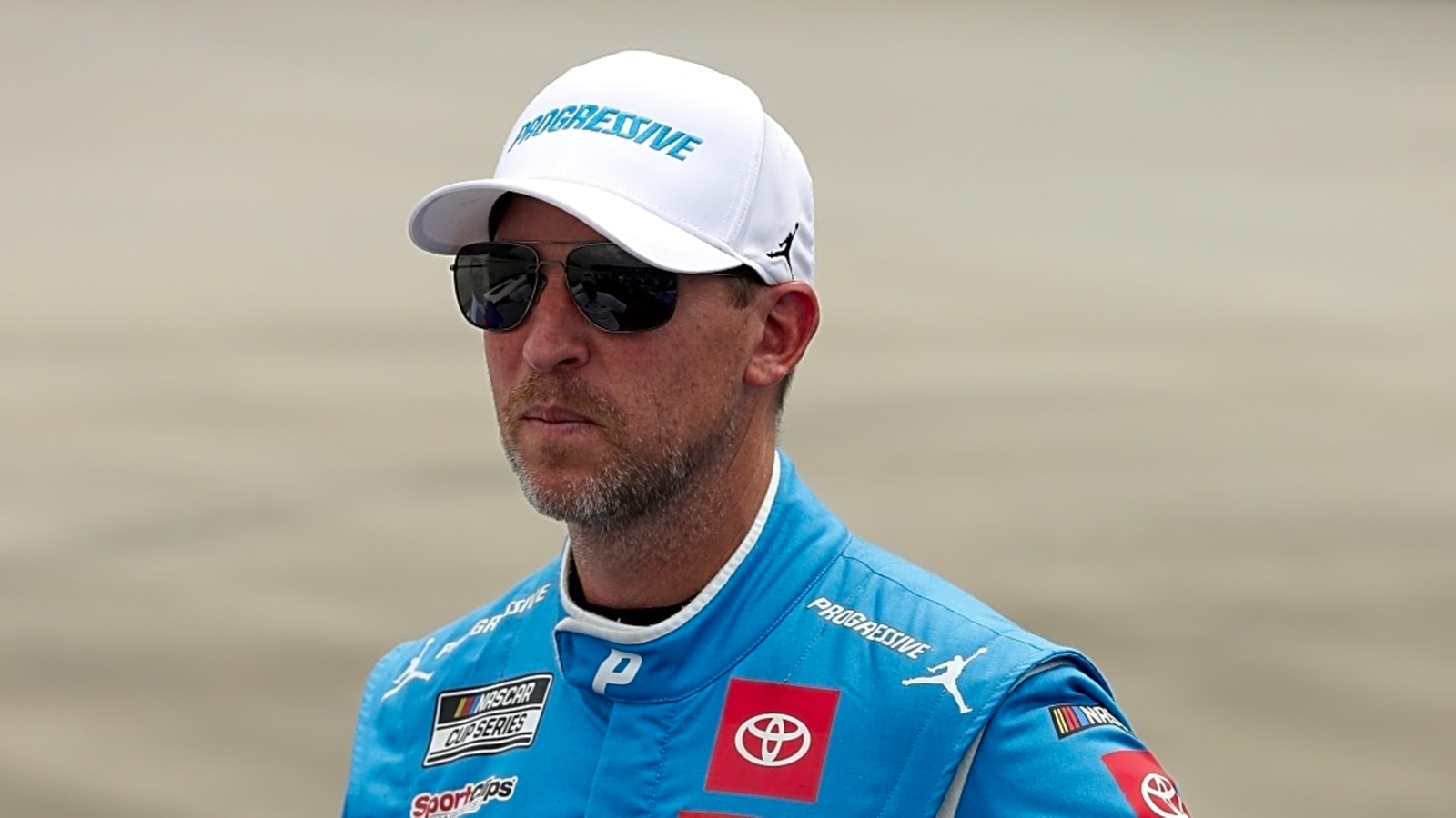 Denny Hamlin reacts to double OT win, completing NASCAR hat trick at Monster Mile
