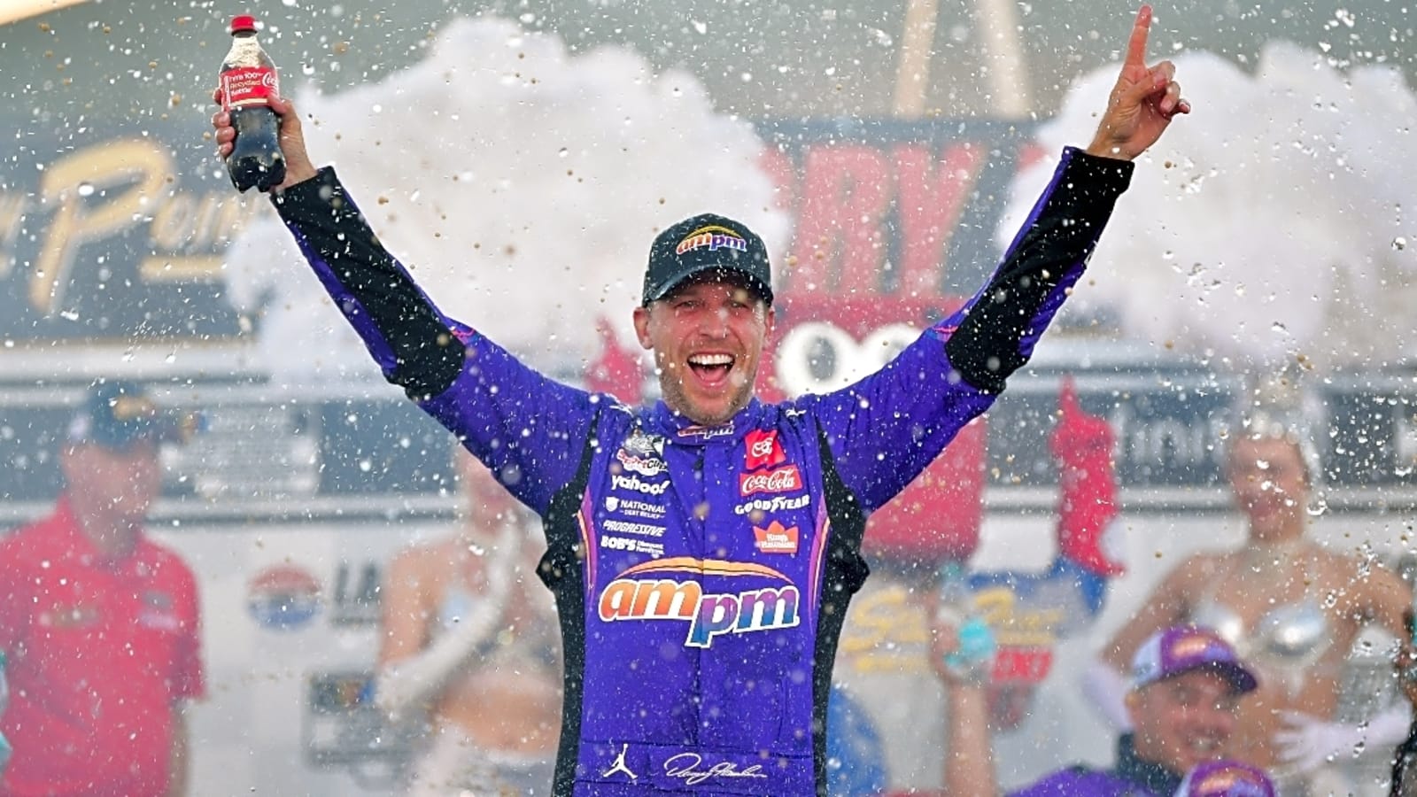 Denny Hamlin reacts to settlement in 23XI Racing, Front Row lawsuit against NASCAR